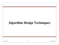 Algorithm Design Techniques - Advanced Data Structures | CSC 3102 - Docsity
