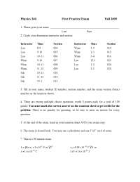 Practice Exam 1 | General Physics II | PHYSICS 240 - Docsity