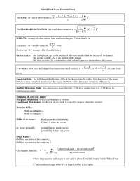Final Exam Formula Sheet for Quantitative Literacy | STT 1810 | Study ...