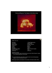 Manhattan Project & Atomic Bomb: Necessity & Impact Debate - Prof. William Knoblauch
