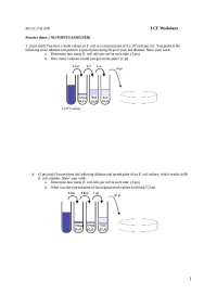 LEC Worksheet - Cell and Molecular Biology Lab - Fall 2009 | BS 111L