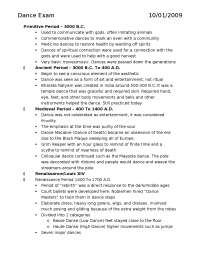 Review Notes on Dance Exam - Dance Appreciation | DANC 101 - Docsity
