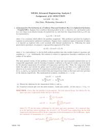 Assignment 10 Solutions - Advanced Engineering Analysis I | ME 304 ...