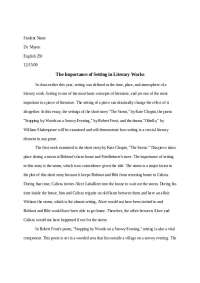 The Importance of Setting in Literary Works |