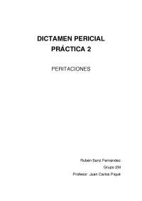 DICTAMEN PERICIAL PRÁCTICA 2 PERITACIONES