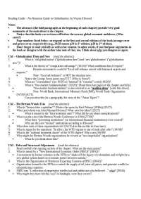No-Nonsense Guide to Globalization - Cultural Geography - Study Guide |