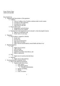 Exam 1 Review Sheet - Community Health Organizations | CHLH 210