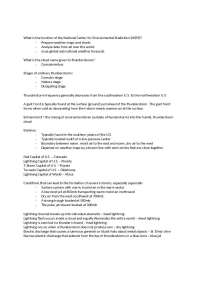 Review Sheet for Severe and Hazardous Weather | ATMS 120