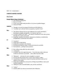 Confucianism or Daoism - Study Guide II | RLST 110
