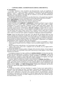 Appunti di Elementi di statistica descrittiva