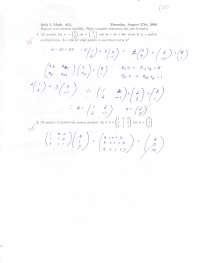 3 Solved Problems on Applied Linear Algebra - Quiz 1 | MATH 415 - Docsity