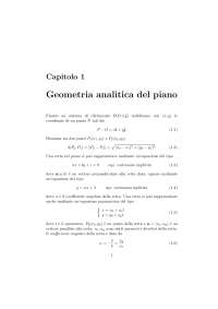 Appunti di Geometria - Geometria analitica del piano