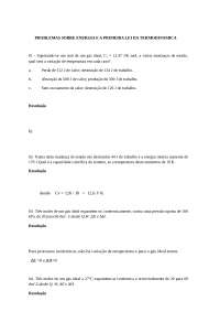 Problemas resolvidos sobre a primeira lei da termodinamica