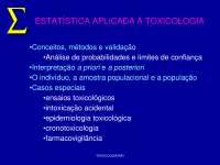 Estatística aplicada à toxicologia