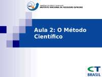 Aula 2 - O Método Científico