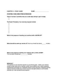 Starting your Own Fitness Program - Assignment 3 | PHED 103