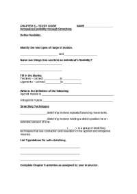 Assignment 6 for Increasing Flexibility Through Stretching | PHED 103
