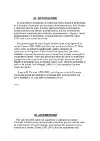 Naturalisme, modernisme... autors...