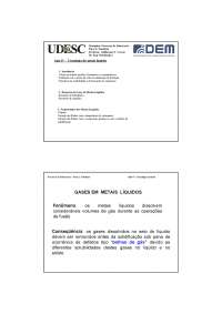 [PFA] Aulas Fundição - aula 07- tecnologia dos metais líquidos