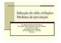 Infecção do sítio cirúrgico-medidas de prevenção