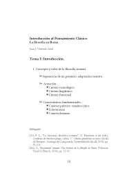 Introducción al Pensamiento Clásico: La Filosofía en Roma