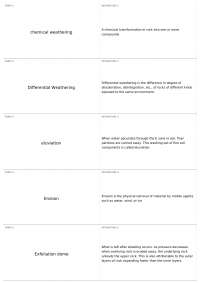 Chapter 5 Flashcards | GEOL 101 - PHYSICAL GEOLOGY - Docsity