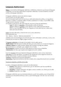 Lenguaje audiovisual. 1º parte - Apuntes de Periodismo - Docsity