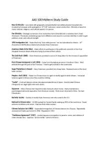 Midterm Study Guide, Glossary for Asian American Studies | AAS 100