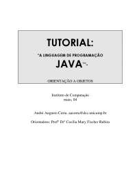 Linguagem de programação Java - Um tutorial bom para quem pretende ...