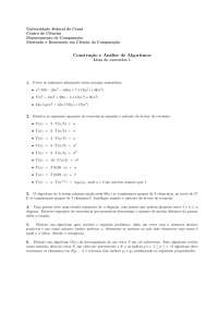 Construção e Análise de Algoritmos - Lista de exercícios 1