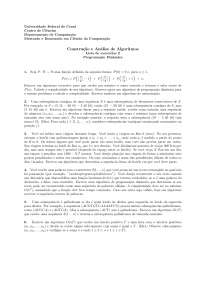 Construção e Análise de Algoritmos - Lista de exercícios 2