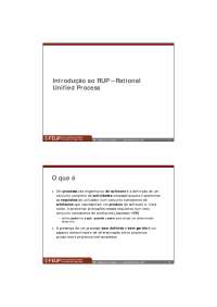 Introdução ao RUP ? Rational Unified Process