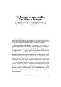 Sistemas de masa variable: estudio de sistemas abiertos y movimiento de un cohete