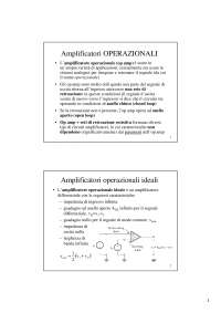 Teoria dei circuiti elettronici - Amplificatori operazionali
