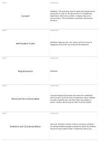 Understanding the Foundations of American Government: Key Concepts and Their Significance