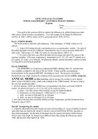 GEOG 310 Exercise Five: Exploring Climate Changes with NORTH and EBMODEL