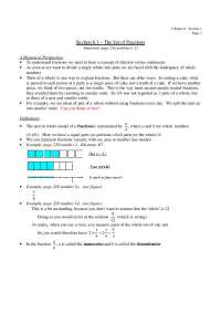 Fractions: Concept, Definitions, and Properties