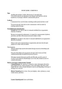 Formal and Informal Communication Channels - Study Guide | MGT 305