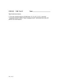 Exam 3 for Parallel Algorithms | COSC 612