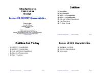 MOSFET Characteristics - Lecture Slides | CSE 60462