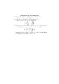 Problem Set 4: Finding the Volume of Parallelopipeds and Right-Handed Rule