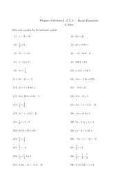 Solving Linear Equations: A Collection of Examples
