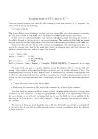 Measuring CPU Time in C++: An Analysis of Vectors and Lists - Prof. Michael H. Goldwasser