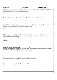 Lecture Notes on Precalculus of Math and Physics | MATH 1113