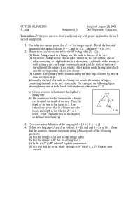 Assignment for COT4210 Course, Fall 2001: Proofs and Recursion
