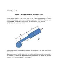 Example Problem: Pipe Flow and Energy Loss | AME 30331