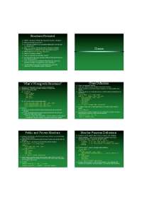 Understanding Structures and Classes in C++: A Comparison - Prof. L. G. Volkert