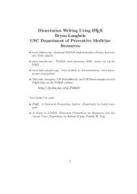 Dissertation Writing in LaTeX: A Comprehensive Guide