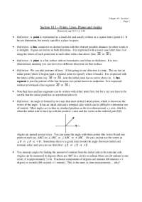 Points, Lines, Planes and Angles - Homework Definition | MATH 120