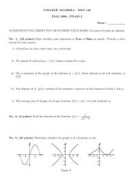 9 Questions for Examination 2 - College Algebra | MAT 140